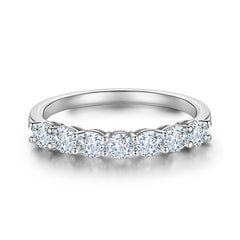 Turandoss Silver Wedding Moissanite Rings for Women, S925 Sterling Silver Diamond Ring for Women, Birthday Christmas Gift for Mom, Wife, Silver Jewelry