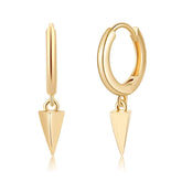 Awl Earrings Gold Plated Hoop