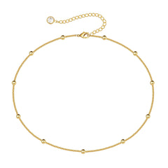Satellite Dainty Gold Choker Necklaces