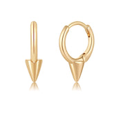 Small Spike Earrings Gold Plated Hoop