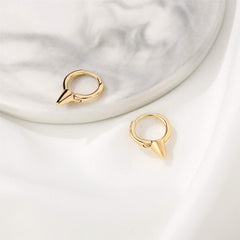 Small Spike Earrings Gold Plated Hoop