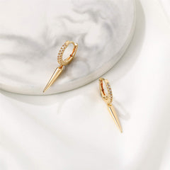 Spike Earrings Gold Plated Hoop