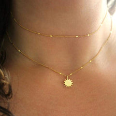 Sun Dainty Gold Choker Necklaces