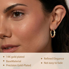 Turandoss 9Pairs 14k Gold Silver Hoop Earrings for Women Girls - Small Hypoallergenic Earrings Set, Gold Jewelry for Women Trendy, Teen Girl Gifts