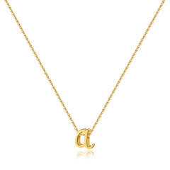 Turandoss S925 Sterling Silver Initial Necklace for Women Girls, Dainty 18K Gold Letter Necklace, Gold Jewelry for Women, Gifts for Girls, 16+3Inches
