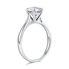 Turandoss 1.5 Carat Moissanite oval Cut Engagement Rings for Women 925 Sterling Silver Diamond Ring Promise Rings for Women