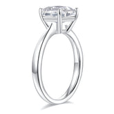 Turandoss 2 Carat Emerald cut Moissanite Engagement Ring 925 Sterling Silver Diamond Ring Wedding Band Promise Wedding Rings for Women