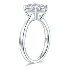 Turandoss 2 Carat Emerald cut Moissanite Engagement Ring 925 Sterling Silver Diamond Ring Wedding Band Promise Wedding Rings for Women