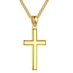 Turandoss S925 Sterling Silver Cross Necklace for Men Boys, Cross Pendant Mens Necklaces, Birthday Gift for Him, Valentine's Day Gifts from Wife