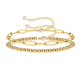 Pearl Beads Chain Dainty Gold Bracelets