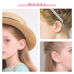 Turandoss 18K Gold Initial Unicorn Earring Gifts for Girls Women - S925 Sterling Silver Post Diamond Stud Earrings Hypoallergenic, Christmas Gifts