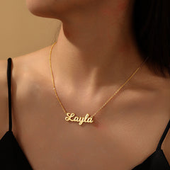Turandoss 18K Gold Custom Name Necklace for Women Girls, Personalized Chain Penant Necklace, Gold Jewelry for Women, Birthday Christmas Gifts 2025