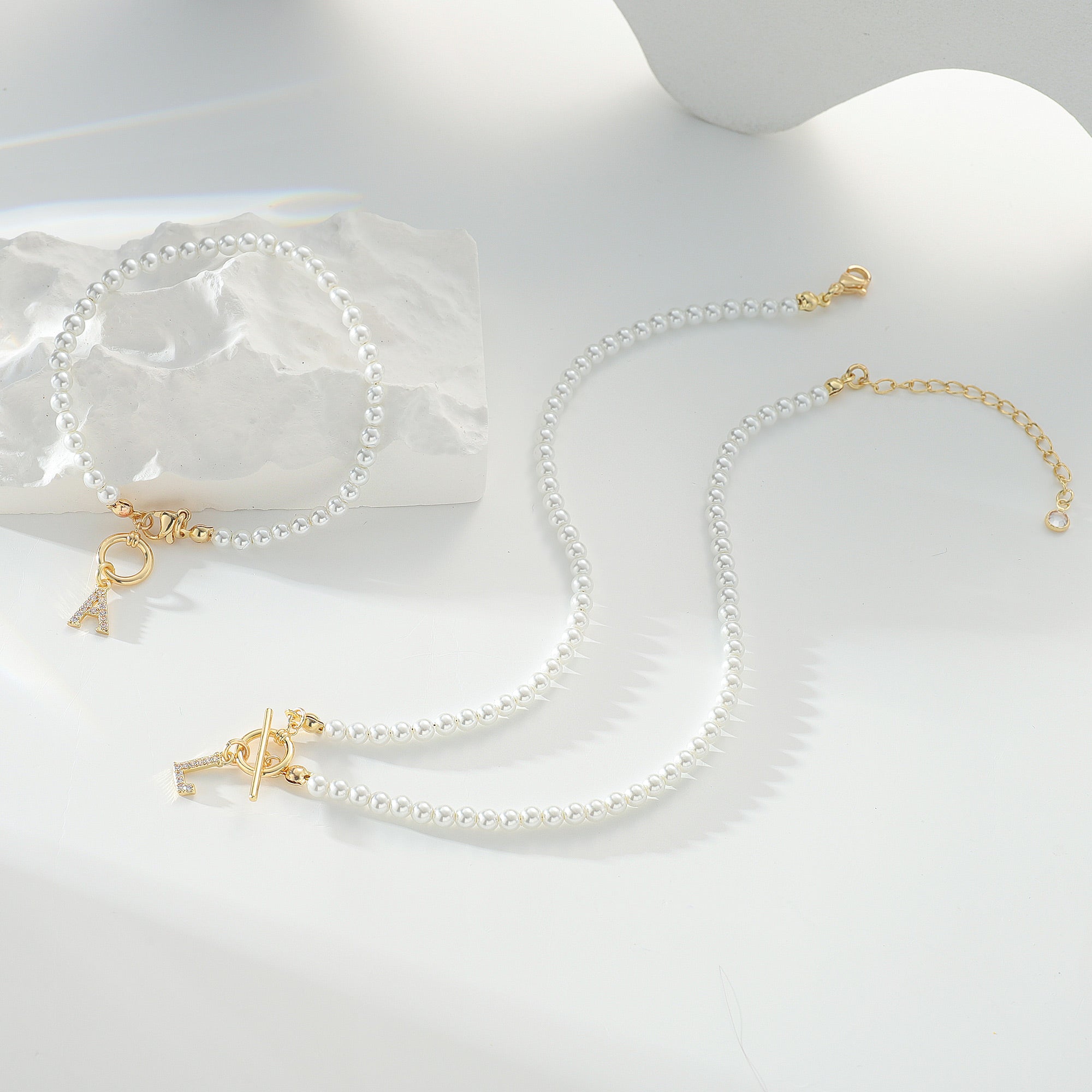 Initial Pearl Necklaces for Women