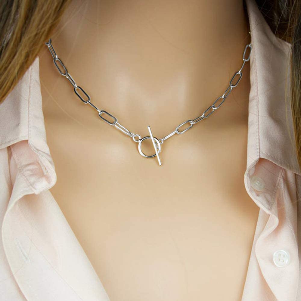 Silver Toggle Clasp Necklace