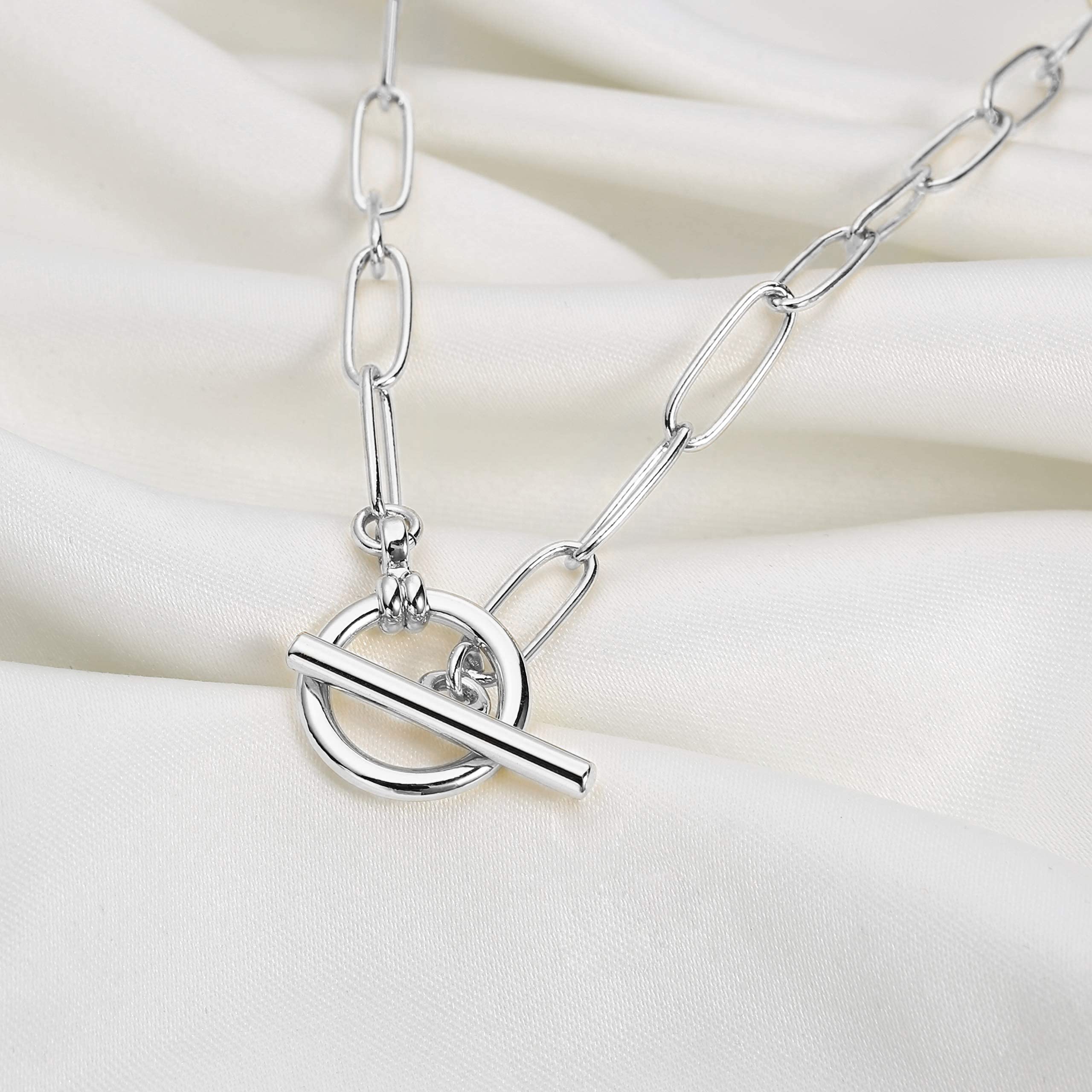 Silver Toggle Clasp Necklace