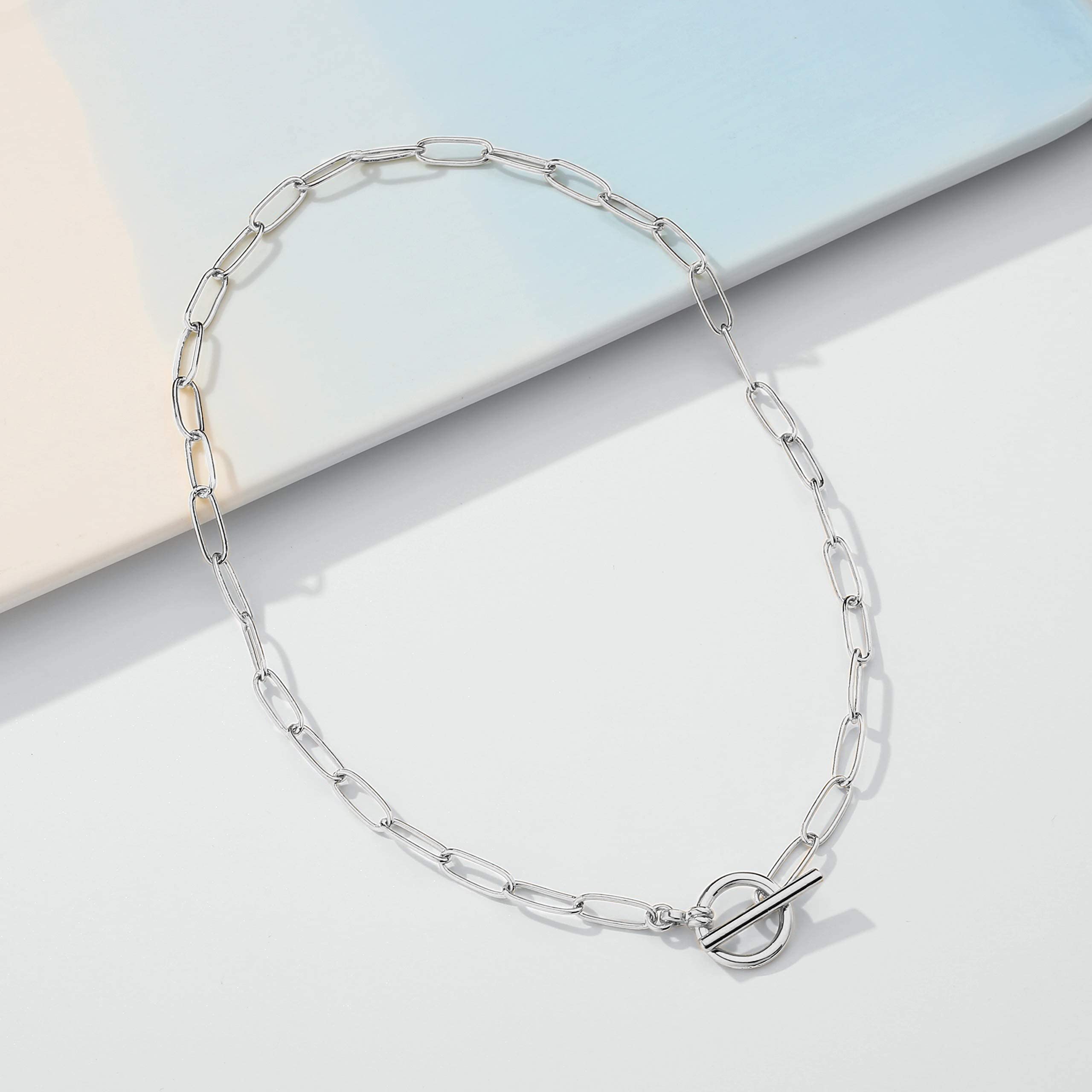 Silver Toggle Clasp Necklace