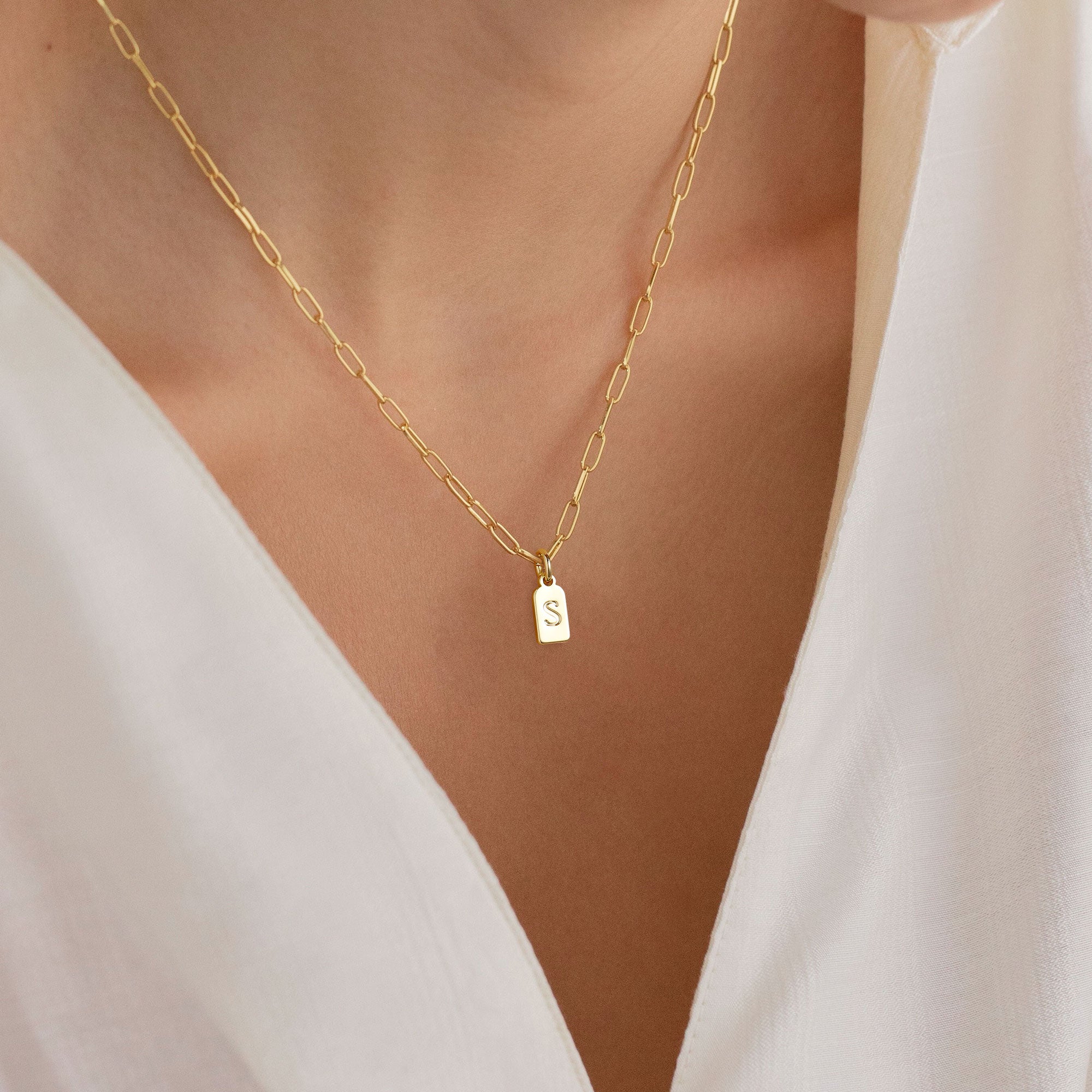 Trendy Letter Dainty Gold Necklace