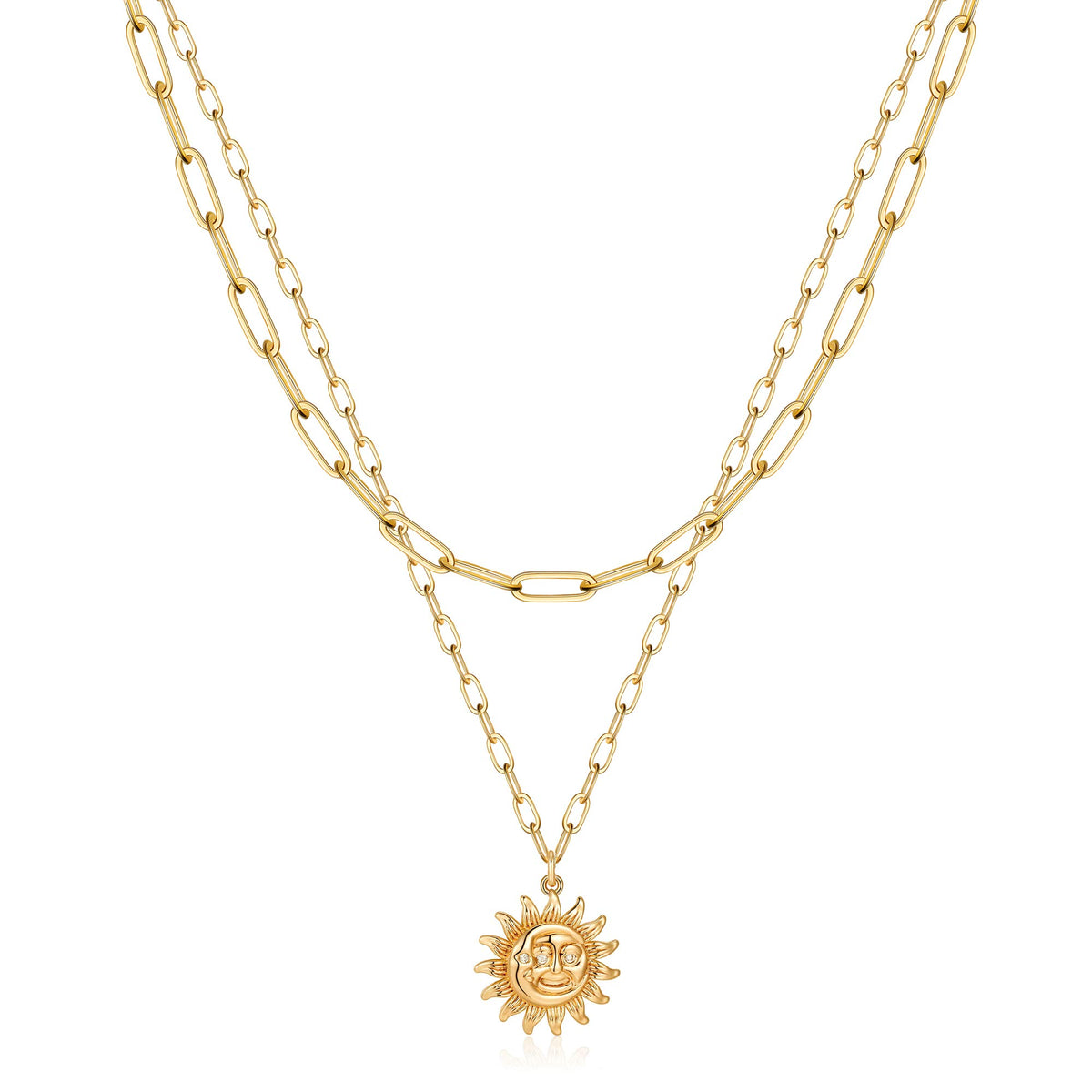 Happy Sun Coin Necklaces