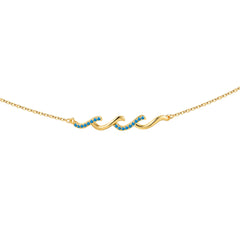 Turandoss Gifts for Women Friendship Gifts for Her Bracelets 14K Gold Plated Zirconia Wave Jewelry Birthday Teacher Appreciation Mothers Day Graduation Gifts for Her Mom Kids Teen Girls Wife Ideas