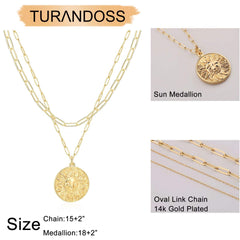 Sun Coin  Necklaces