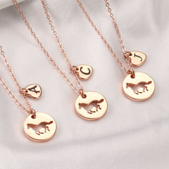 Turandoss Gold Plated Heart Initial Necklace for Girls Women, Pendant Horse Necklaces, Jewelry, Graduation Gifts for Women, Girls, 2026, 16+2.5In