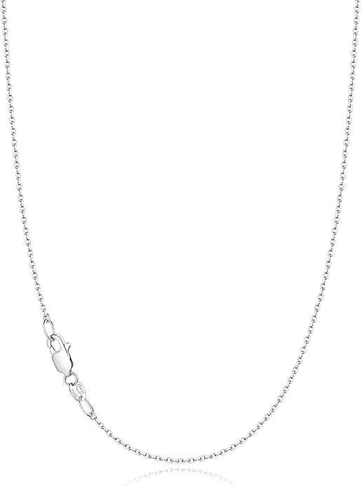 Turandoss Silver Chain Necklace for Women Men - 1.2mm Silver Cable Chain for Women Men Hypoallergenic, Jewelry Gifts for Her Him, 16, 18 inches