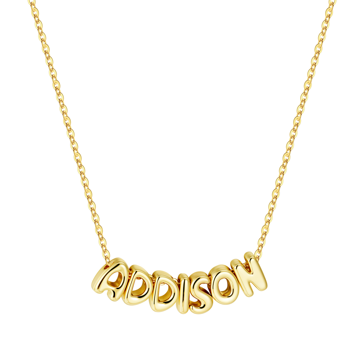Turandoss Personalized Gold Name Necklace for Girls Women, Custom Pendant Necklaces for Her, Birthday Gift, Valentine's Day Gifts for Women Mom Girls