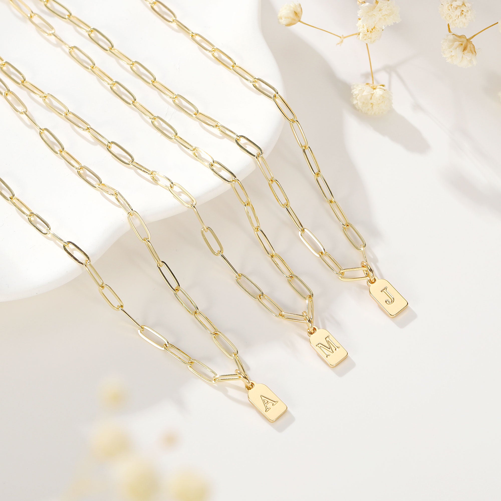 Trendy Letter Dainty Gold Necklace