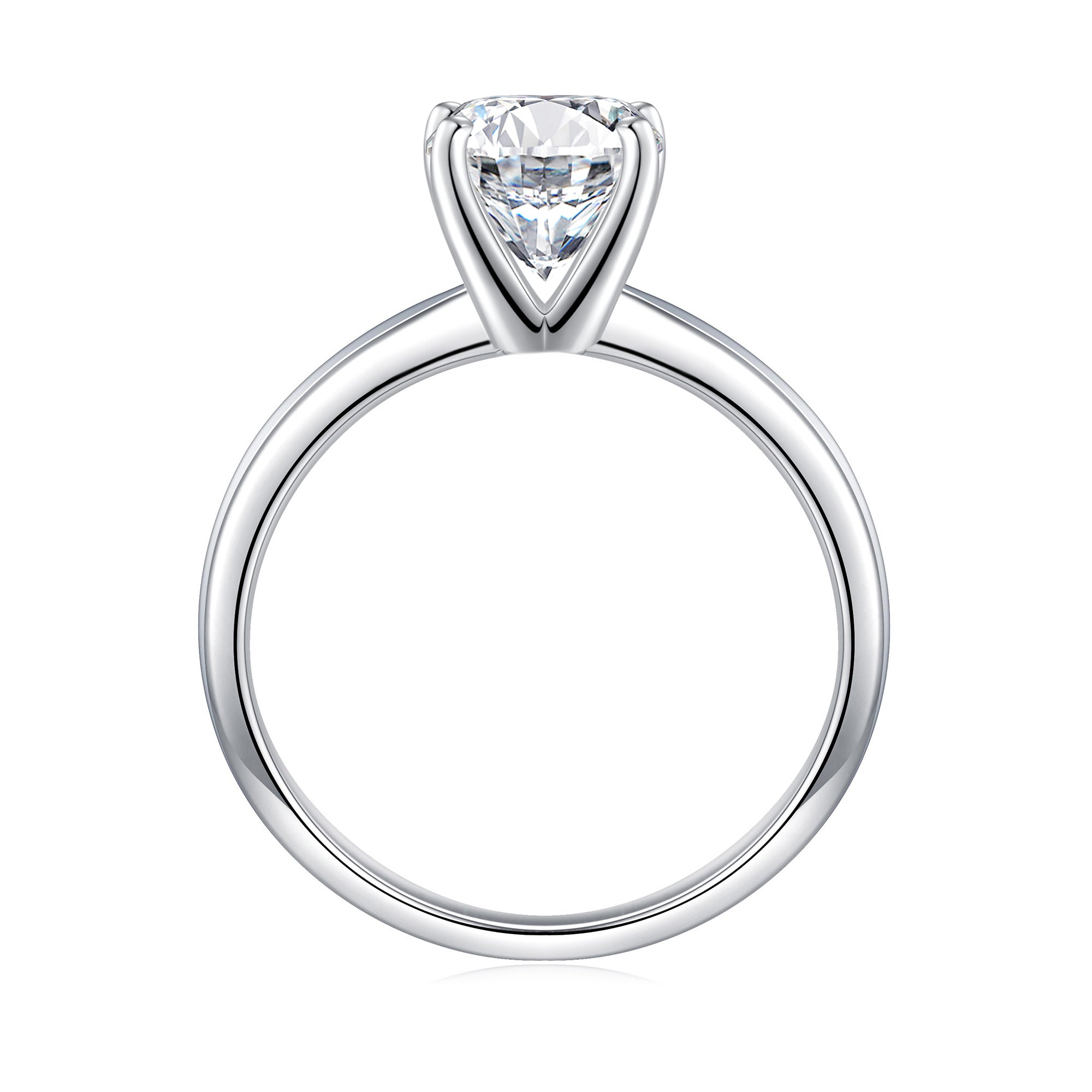 Turandoss 1.5 Carat Moissanite Four-Prongs Engagement Ring 925 Sterling Silver Oval Cut Diamond Ring Wedding Band Promise Wedding Rings for Women