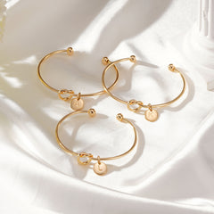 Turandoss Mother's Day Gift, Gold Knot Initial Bracelet for Women