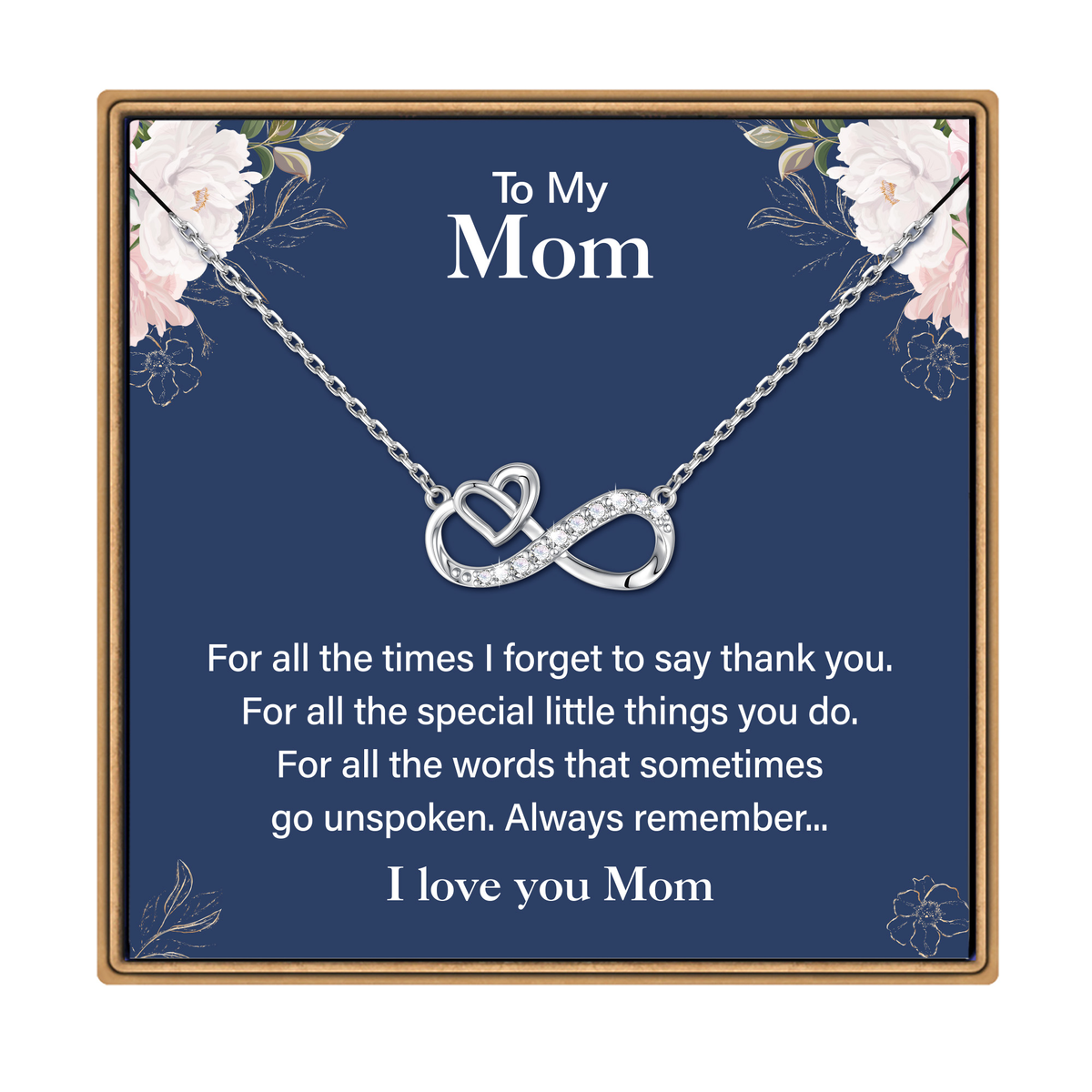 Turandoss Sterling Silver Infinity Heart Necklace for Women Girls, Long CZ Heart Pendant Necklaces, Birthday Gifts, Valentine's Day Gifts for Mom Girl