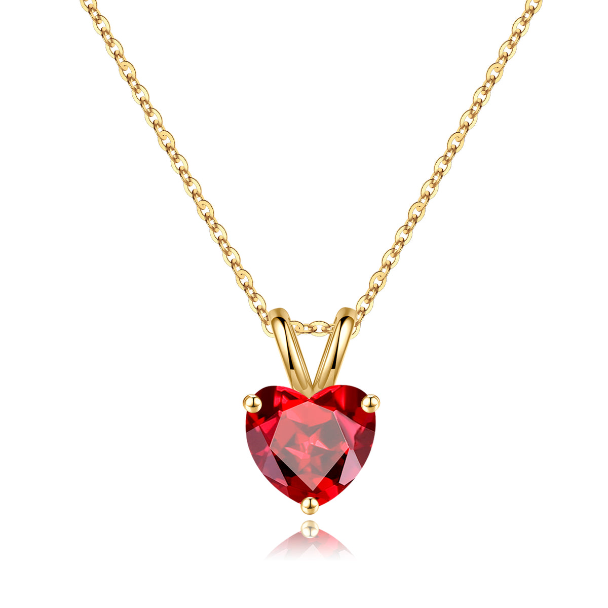 Turandoss Heart Birthstone Necklace for Women-Dainty Pendant Anniversary Gifts