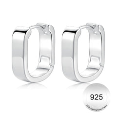Turandoss S925 Sterling Silver Huggie Hoop Earrings for Women Girls - Dainty Small Chunky Silver Earring Hypoallergenic, Christmas Gifts for Women