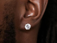 Turandoss 0.2-4ct Moissanite Screw Back Earrings, Round D Color VVS1 Clarity Conflict Free Lab Created Moissanite Stud Earrings 14K White Yellow Rose Gold Vermeil for Women & Men Gift