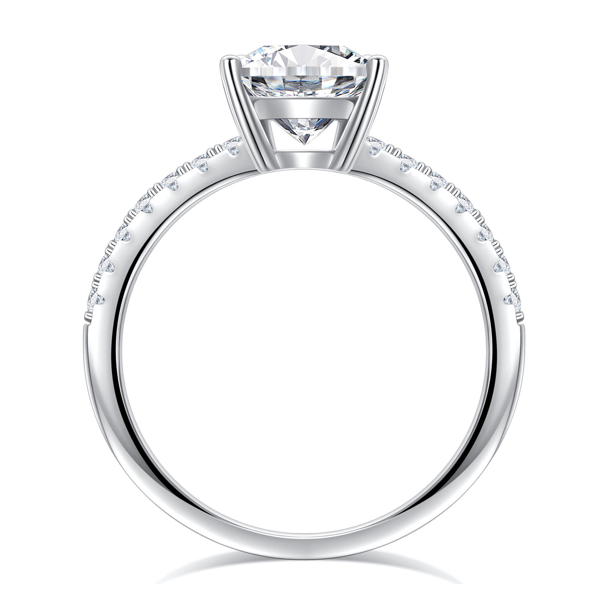 Turandoss 1.5 Carat Moissanite Princess Cut Engagement Rings for Women 925 Sterling Silver Diamond Ring Promise Rings for Women