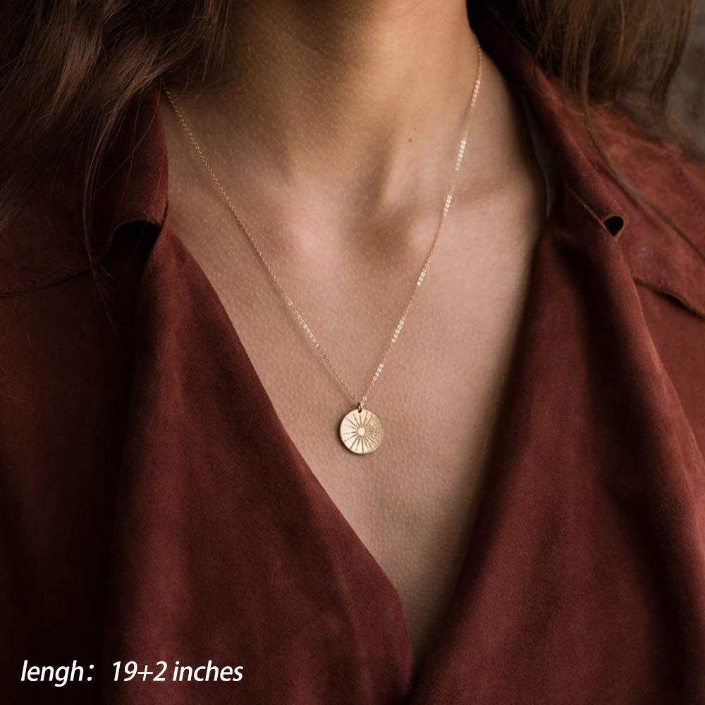 2PCS - Chain&Sunbeam Layered Necklaces for Women