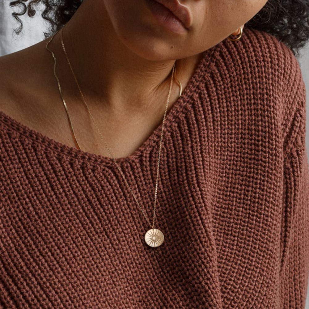 2PCS - Chain&Sunbeam Layered Necklaces for Women