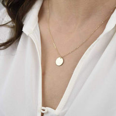 2PCS Small Disc&Disc Dainty Layered Choker Necklace
