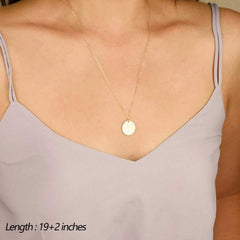 2PCS Small Disc&Disc Dainty Layered Choker Necklace