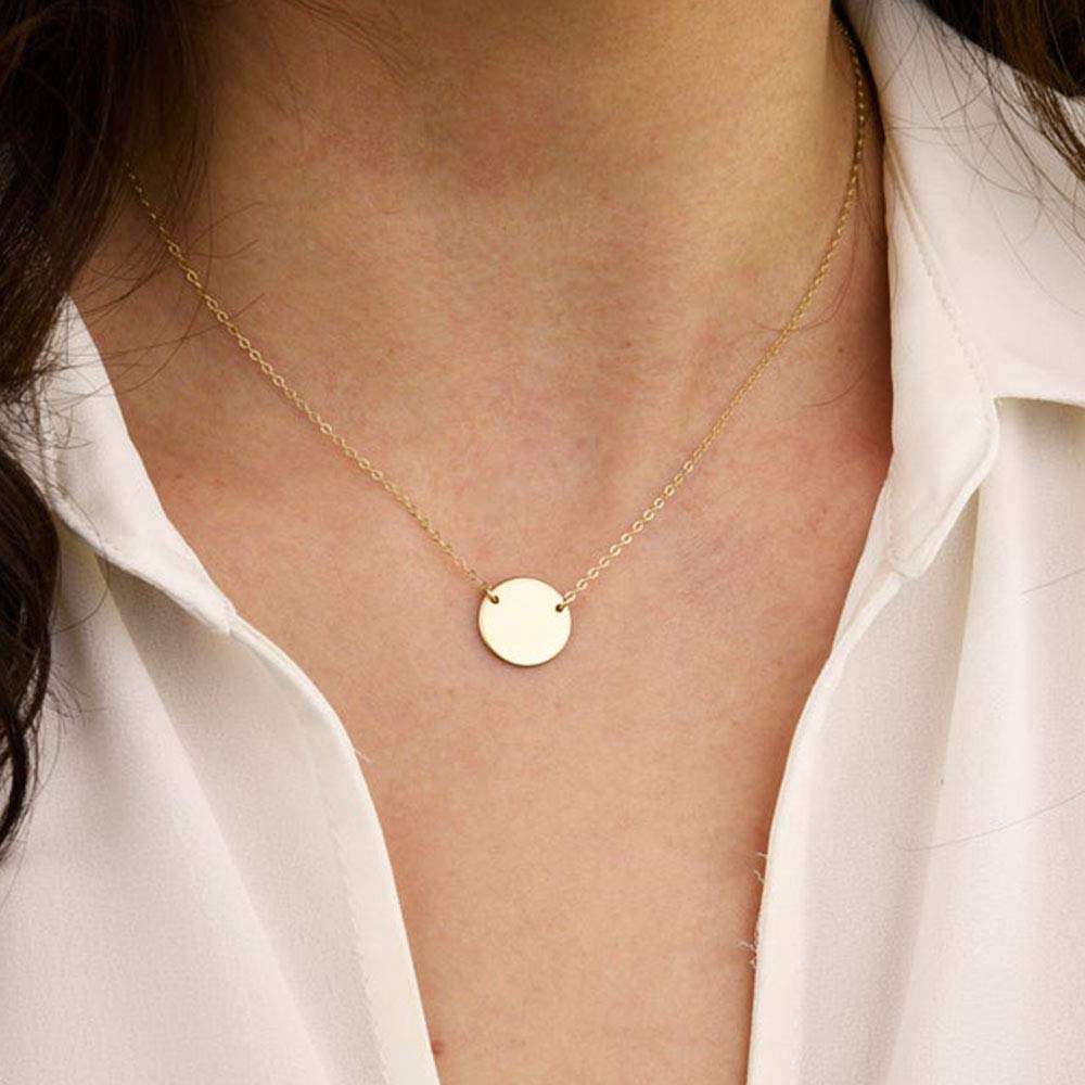 2PCS Pearl&Disc Dainty Layered Choker Necklace