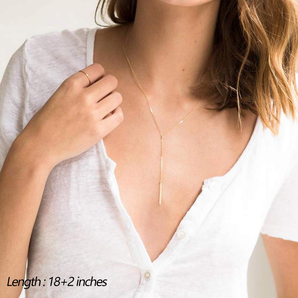 2PCS Pearls&Bar Dainty Layered Choker Necklace
