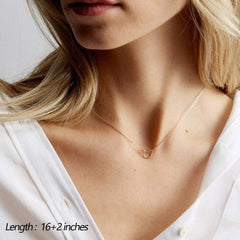 2PCS Pearls&Circle Dainty Layered Choker Necklace