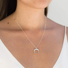 2PCS Chain&Crescent Dainty Layered Choker Necklace
