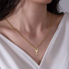 2PCS Key&Lock Dainty Layered Choker Necklace
