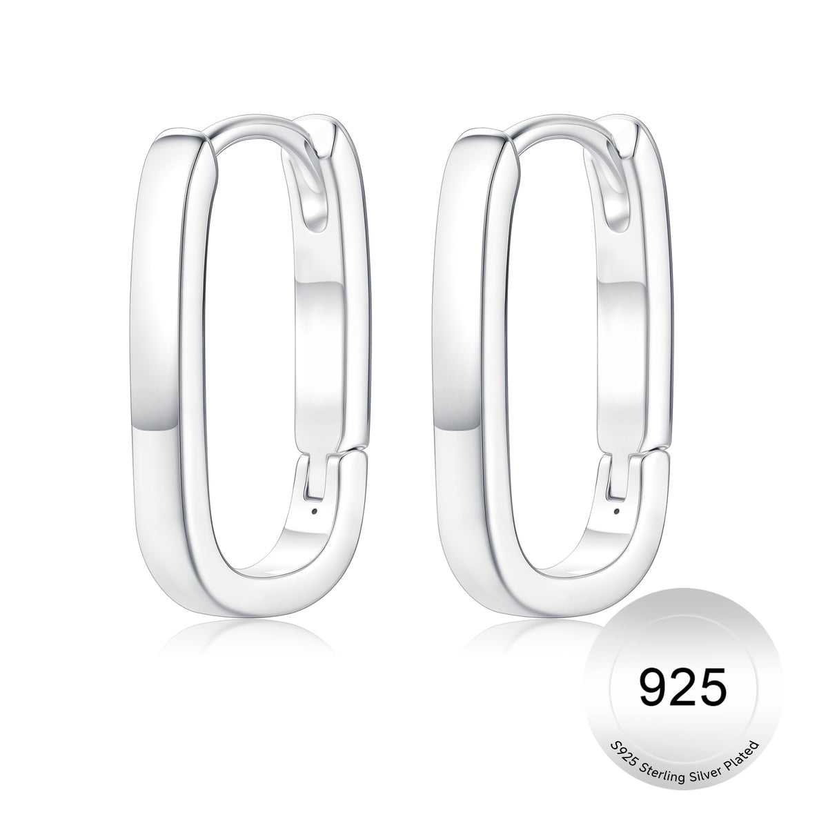 Turandoss S925 Sterling Silver Huggie Hoop Earrings for Women Girls - Dainty Small Chunky Silver Earring Hypoallergenic, Christmas Gifts for Women