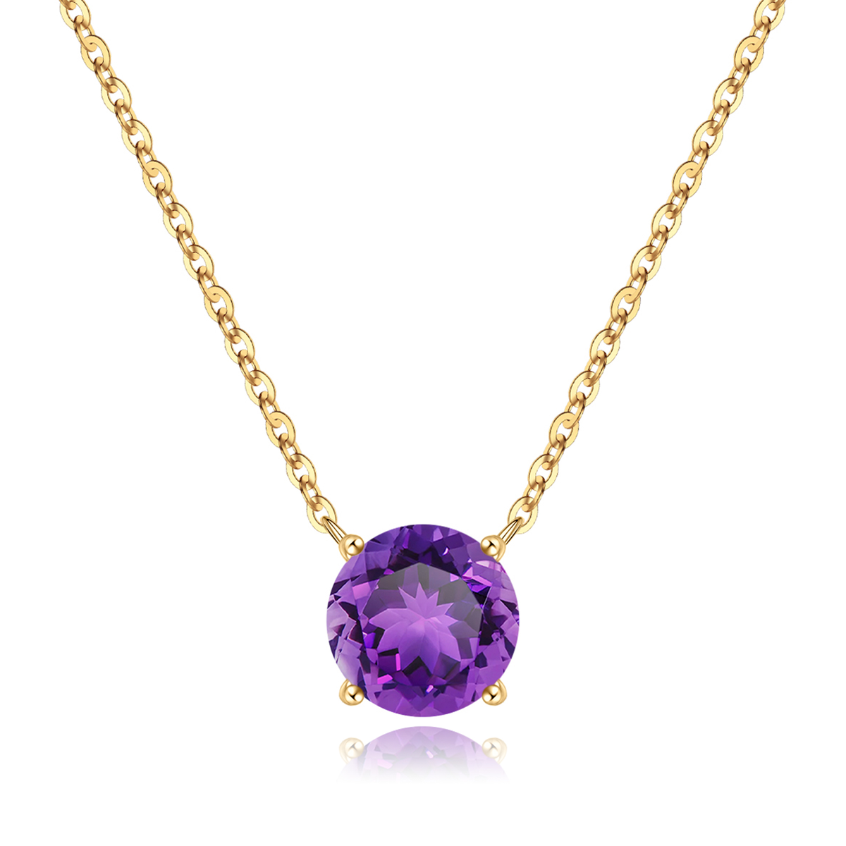 Turandoss Month Birthstone Necklaces for Women Girls, S925 Silver Pendant Necklace, Birthday Gift for Women Girls, Valentine's Day Gifts for Mom Wife