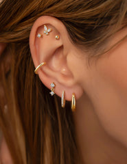 Turandoss 8Pairs Gold Plated Hoop Huggie Earrings for Women Girls, Zircon Stud Earring Set, Gold Jewelry, Graduation Gifts for Women, Girls, 2026