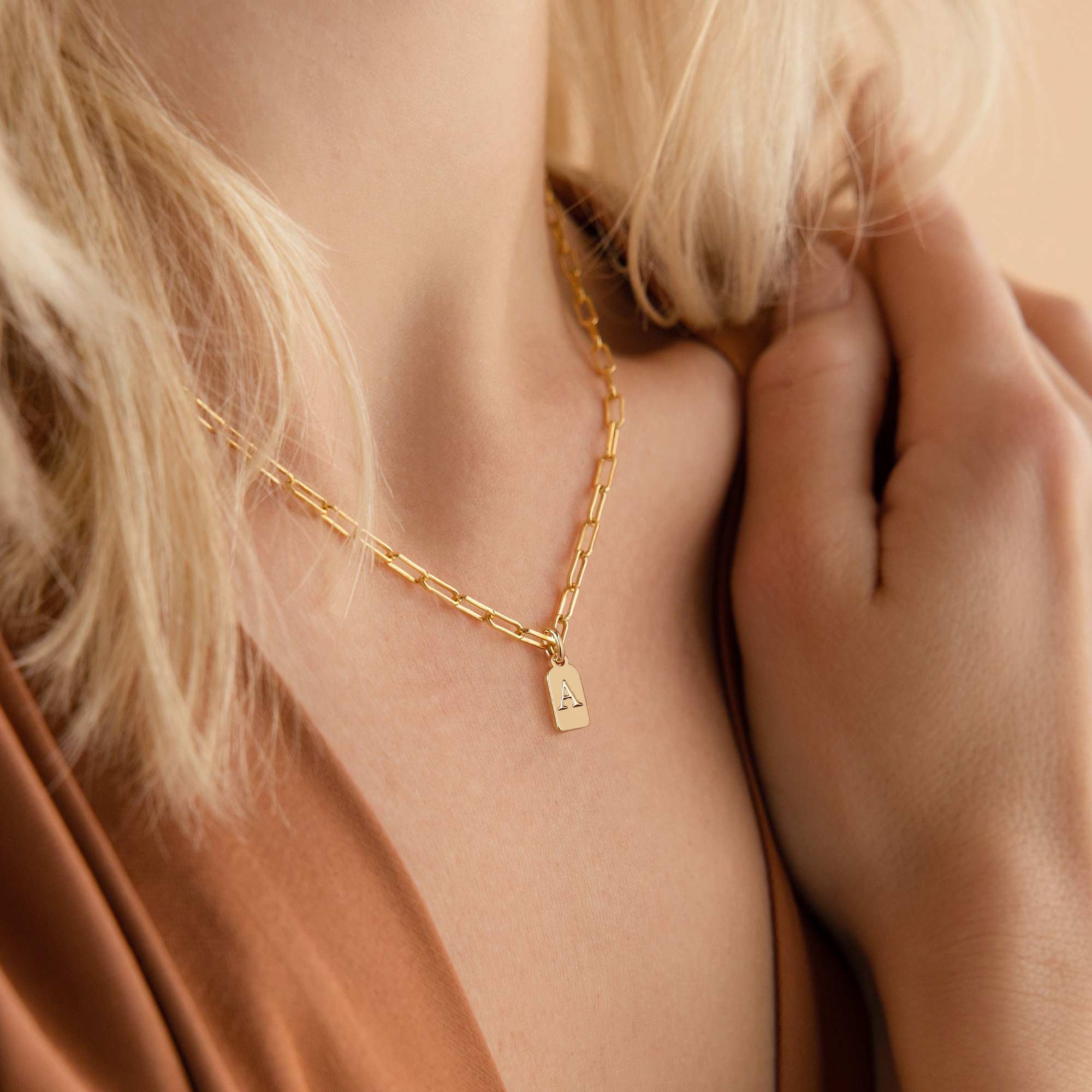Trendy Letter Dainty Gold Necklace