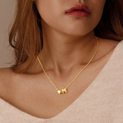 Turandoss Gold Haert Initial Necklace for Women Girls - Dainty 18K Gold Plated Letter Pendant Necklace, Cute Birthday Gifts for Women Girls, 16+2.5In