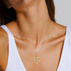 Turandoss 18K Gold Heart Initial Necklace for Women Girls, Dainty Zircon Pendant Necklace, Birthday Gifts for Women Girls, Gold Jewelry, 18+2.5In